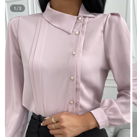 chicme Tops - Side Button Blouse